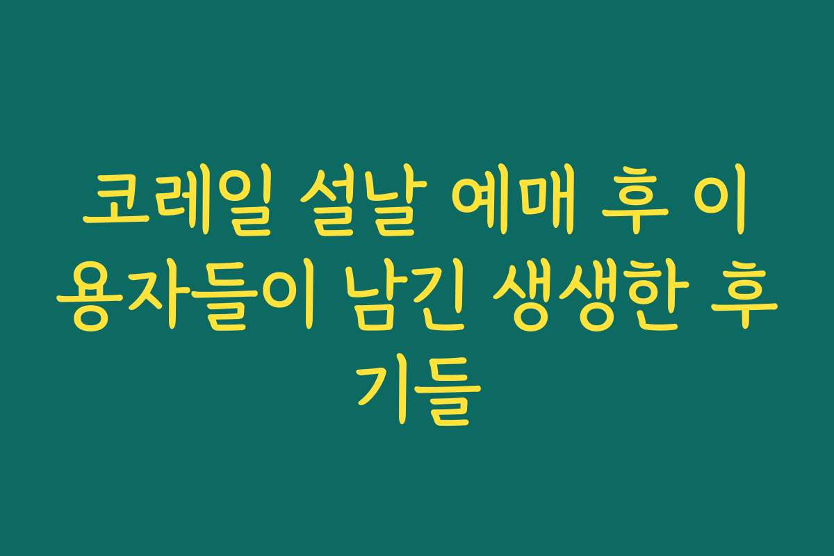 코레일 설날 예매 후 이용자들이 남긴 생생한 후기들