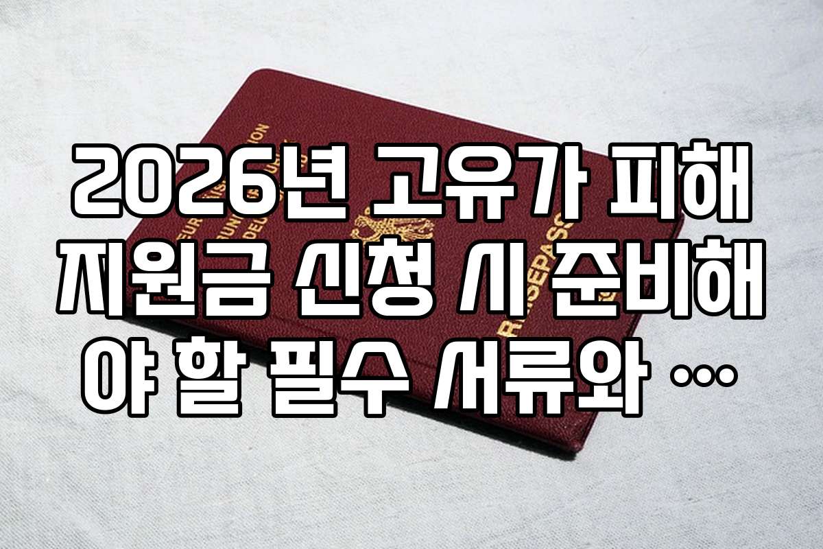2026년 고유가 피해지원금 신청 시 준비해야 할 필수 서류와 준비물 체크리스트