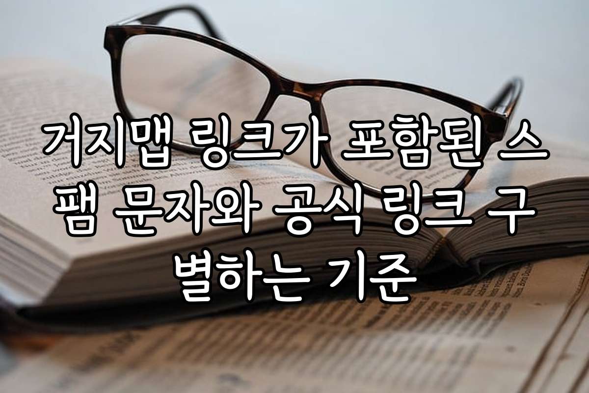 거지맵 링크가 포함된 스팸 문자와 공식 링크 구별하는 기준