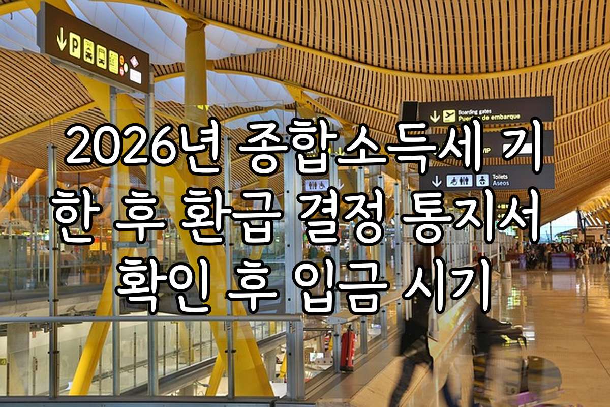 2026년 종합소득세 기한 후 환급 결정 통지서 확인 후 입금 시기