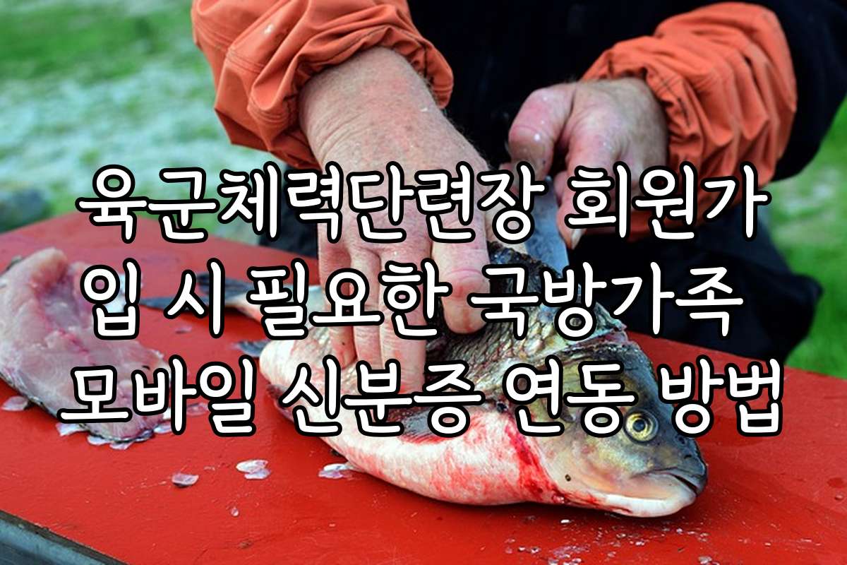 육군체력단련장 회원가입 시 필요한 국방가족 모바일 신분증 연동 방법
