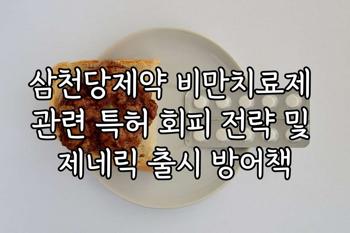 삼천당제약 비만치료제 관련 특허 회피 전략 및 제네릭 출시 방어책