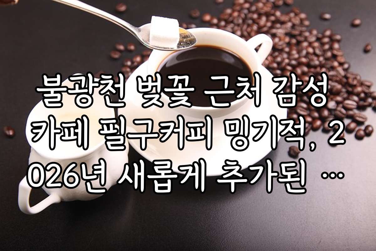 불광천 벚꽃 근처 감성 카페 필구커피 밍기적, 2026년 새롭게 추가된 메뉴 소개