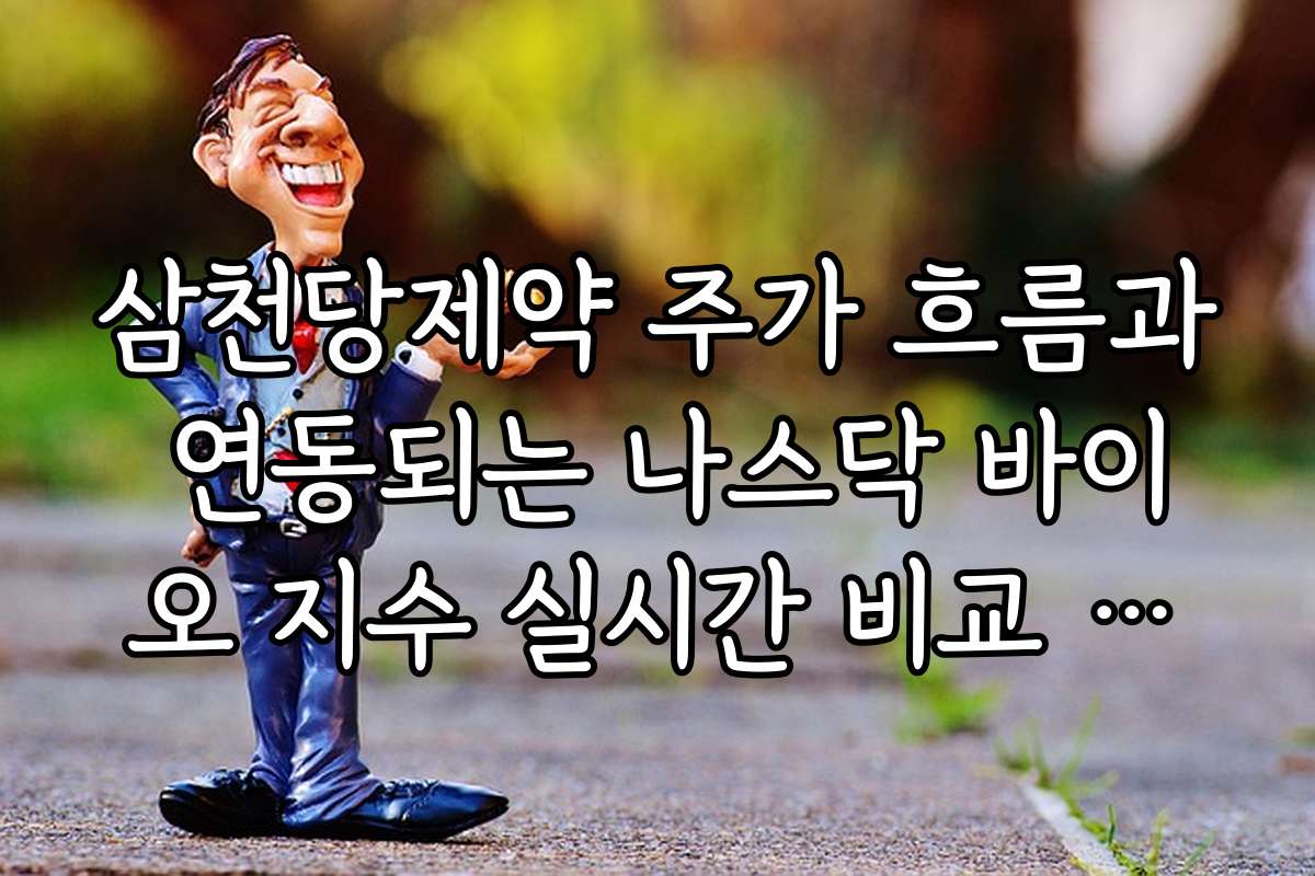 삼천당제약 주가 흐름과 연동되는 나스닥 바이오 지수 실시간 비교 체크