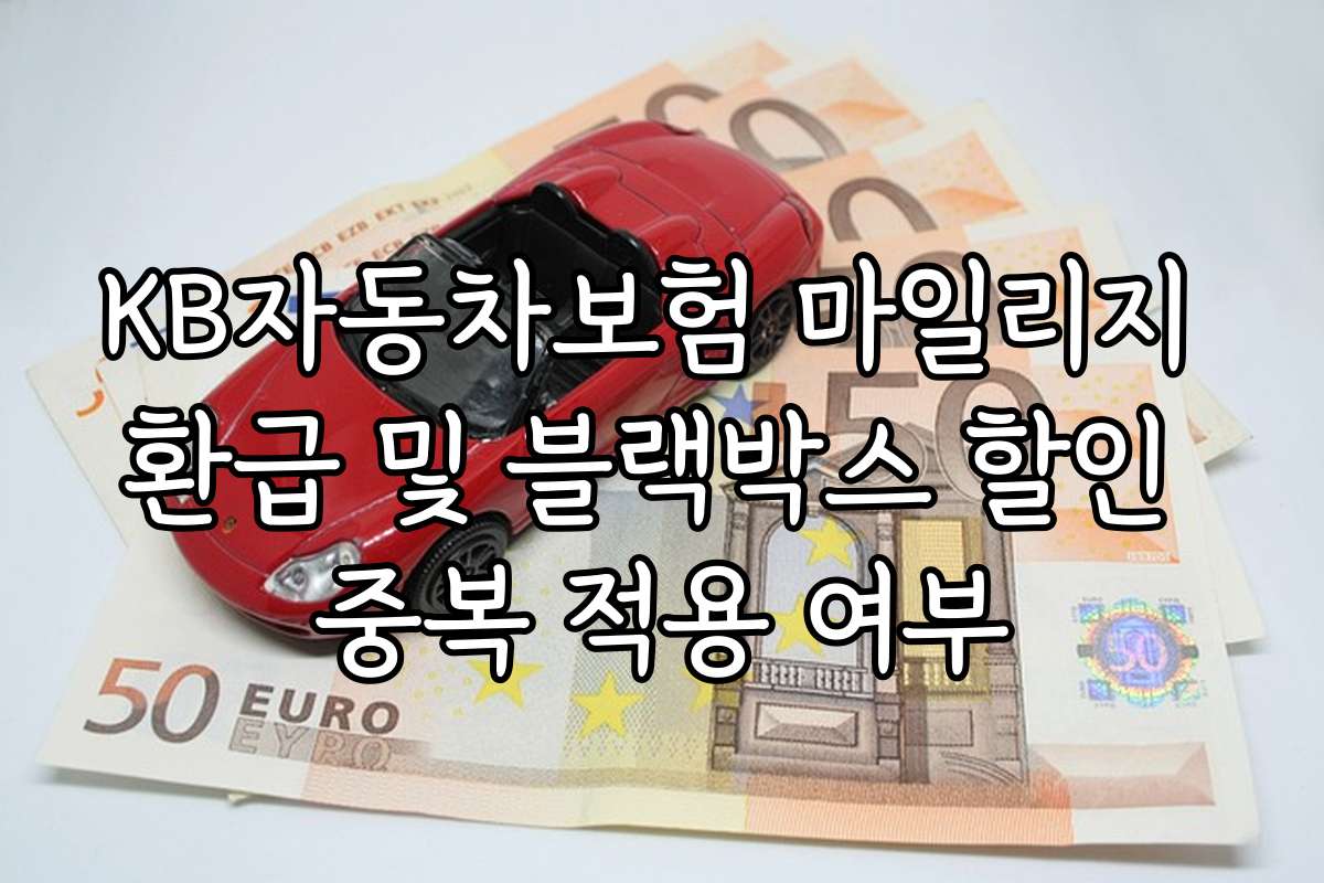KB자동차보험 마일리지 환급 및 블랙박스 할인 중복 적용 여부