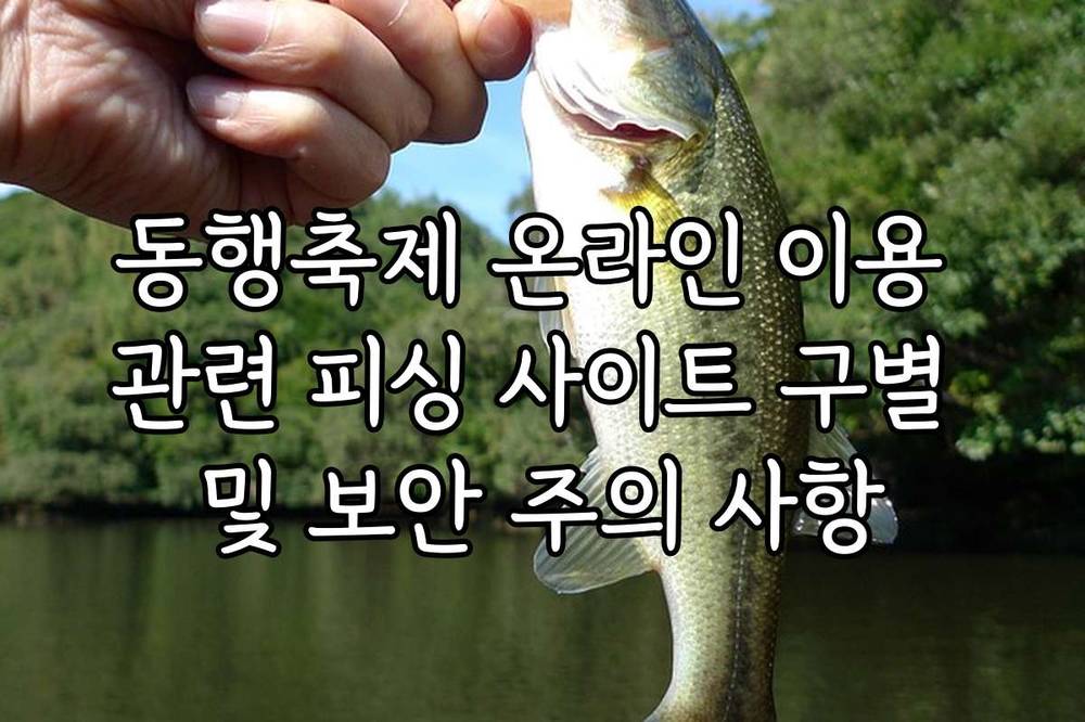 동행축제 온라인 이용 관련 피싱 사이트 구별 및 보안 주의 사항