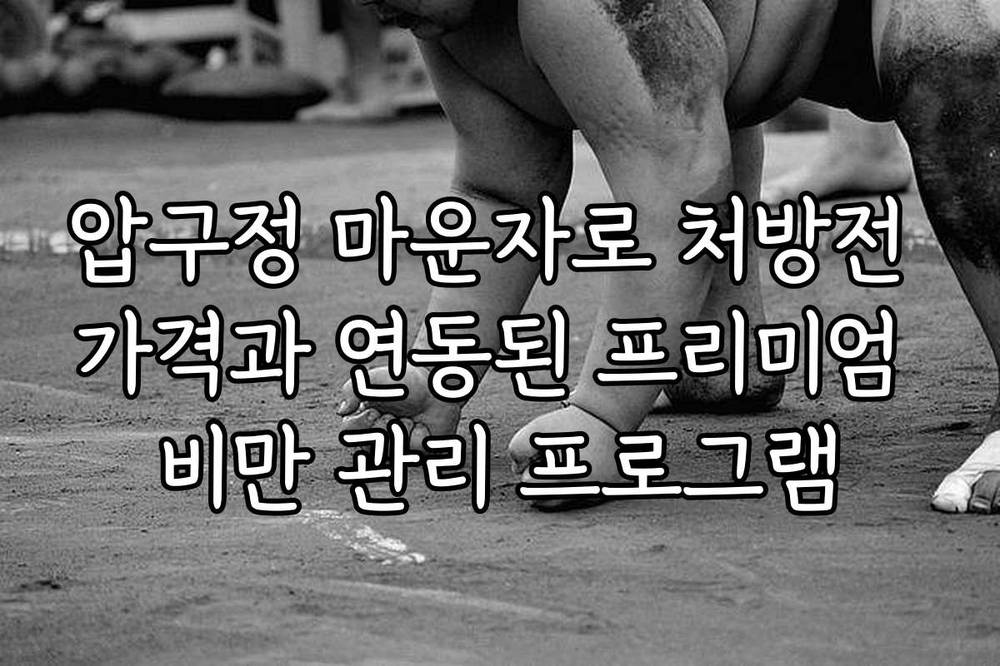 압구정 마운자로 처방전 가격과 연동된 프리미엄 비만 관리 프로그램
