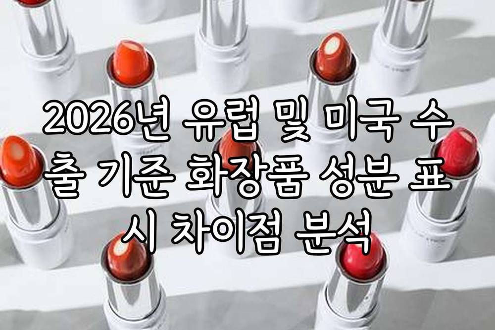 2026년 유럽 및 미국 수출 기준 화장품 성분 표시 차이점 분석