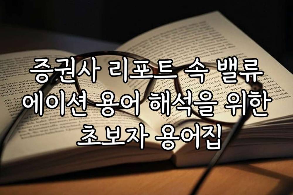 증권사 리포트 속 밸류에이션 용어 해석을 위한 초보자 용어집