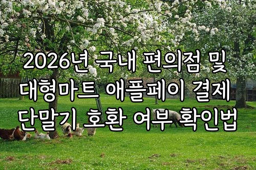 2026년 국내 편의점 및 대형마트 애플페이 결제 단말기 호환 여부 확인법