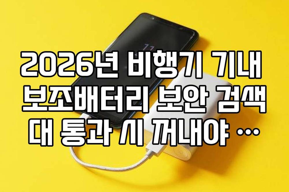 2026년 비행기 기내 보조배터리 보안 검색대 통과 시 꺼내야 하는 물품 리스트
