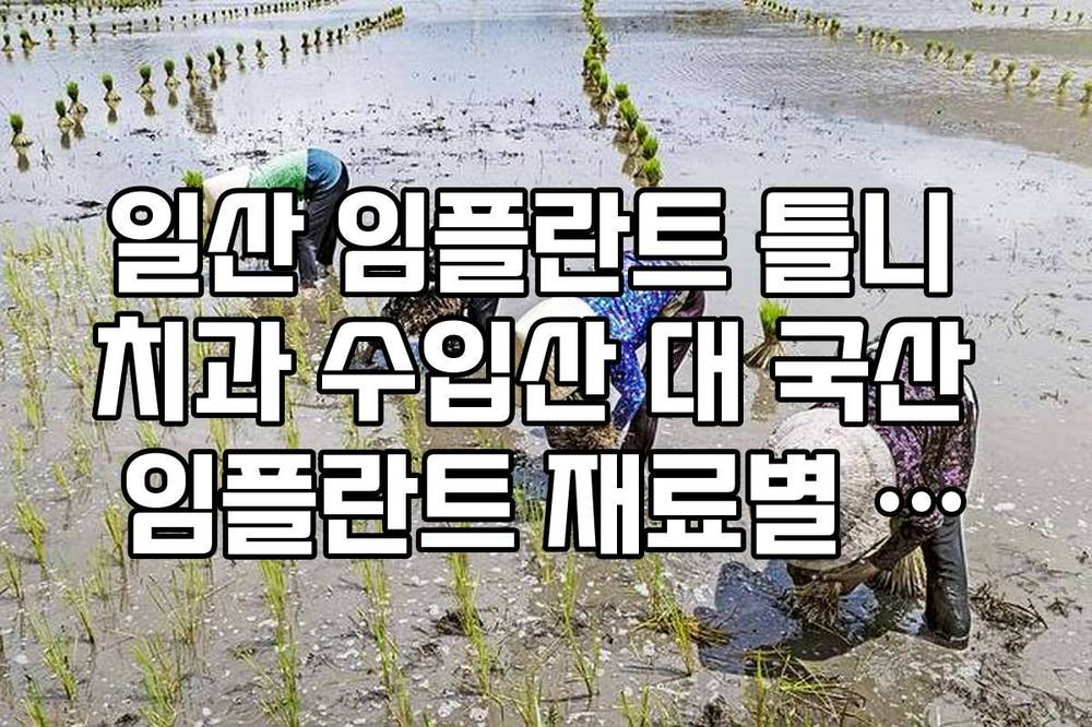 일산 임플란트 틀니 치과 수입산 대 국산 임플란트 재료별 단가 비교