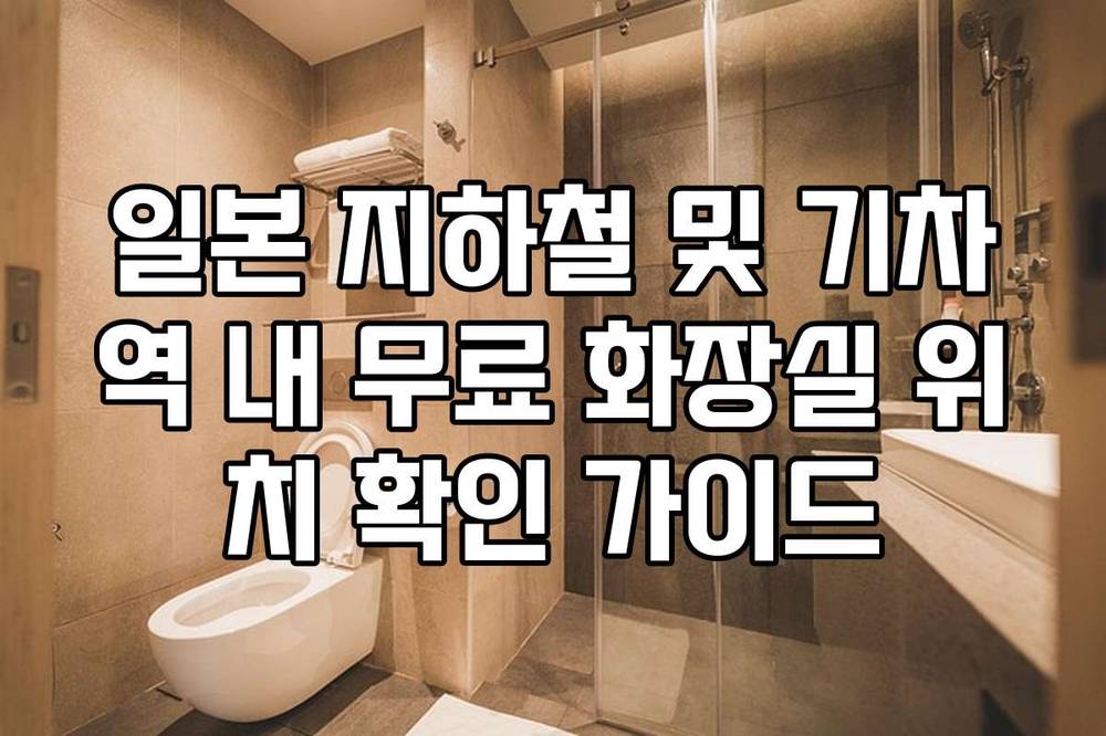 일본 지하철 및 기차역 내 무료 화장실 위치 확인 가이드