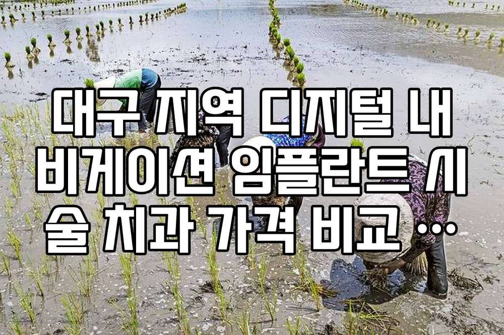 대구 지역 디지털 내비게이션 임플란트 시술 치과 가격 비교 가이드