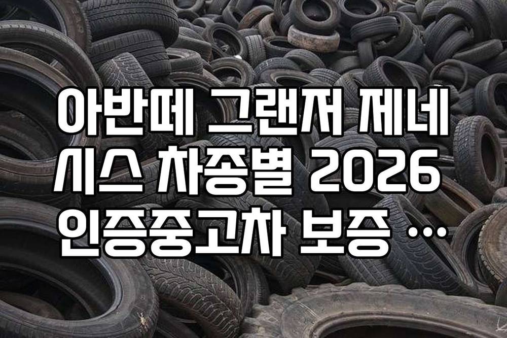 아반떼 그랜저 제네시스 차종별 2026 인증중고차 보증 연장 비용 비교