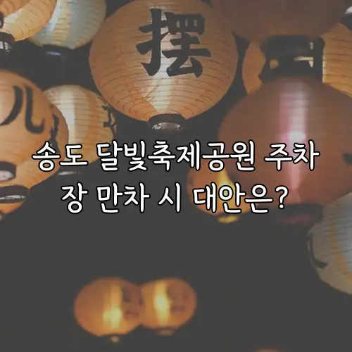 송도 달빛축제공원 주차장 만차 시 대안은?