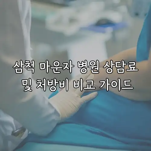 삼척 마운자 병원 상담료 및 처방비 비교 가이드