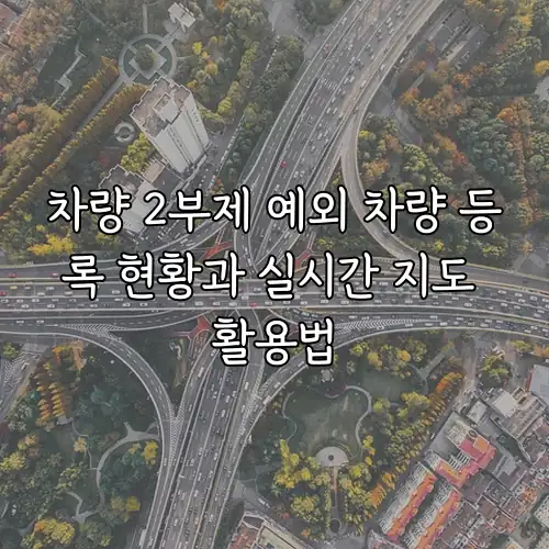 차량 2부제 예외 차량 등록 현황과 실시간 지도 활용법