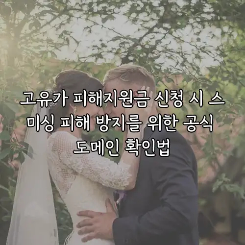 고유가 피해지원금 신청 시 스미싱 피해 방지를 위한 공식 도메인 확인법