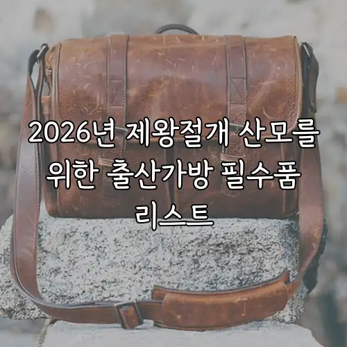2026년 제왕절개 산모를 위한 출산가방 필수품 리스트