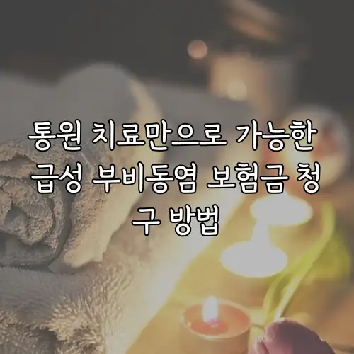 통원 치료만으로 가능한 급성 부비동염 보험금 청구 방법