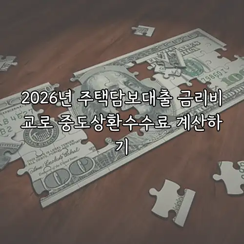 2026년 주택담보대출 금리비교로 중도상환수수료 계산하기