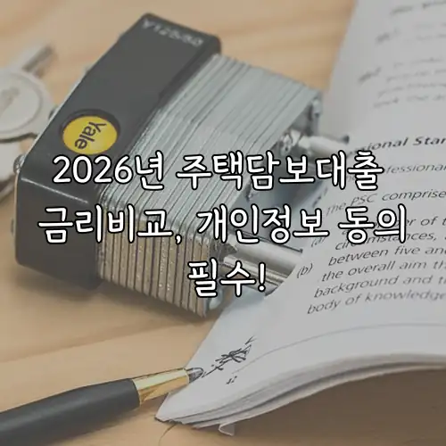 2026년 주택담보대출 금리비교, 개인정보 동의 필수!