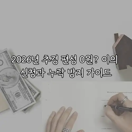 2026년 추경 편성 0원? 이의 신청과 누락 방지 가이드