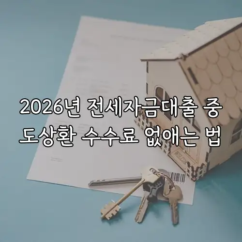 2026년 전세자금대출 중도상환 수수료 없애는 법