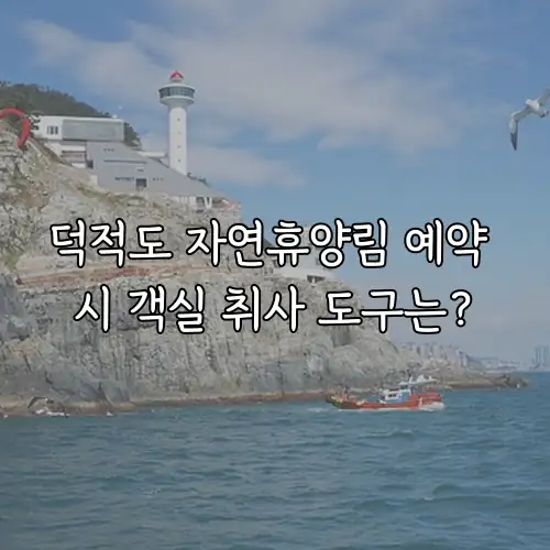 덕적도 자연휴양림 예약 시 객실 취사 도구는?