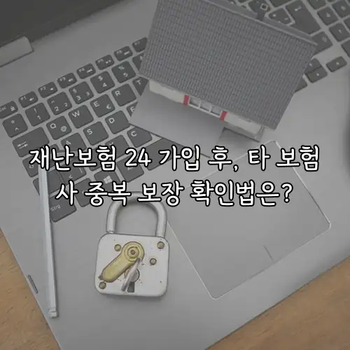 재난보험 24 가입 후, 타 보험사 중복 보장 확인법은?