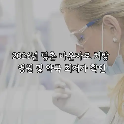 2026년 평촌 마운자로 처방 병원 및 약국 최저가 확인