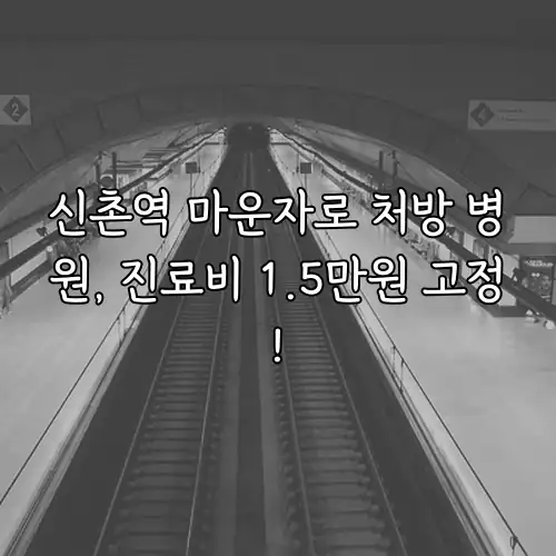 신촌역 마운자로 처방 병원, 진료비 1.5만원 고정!
