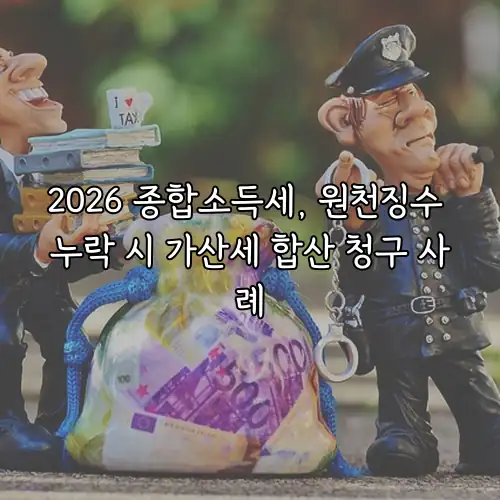 2026 종합소득세, 원천징수 누락 시 가산세 합산 청구 사례