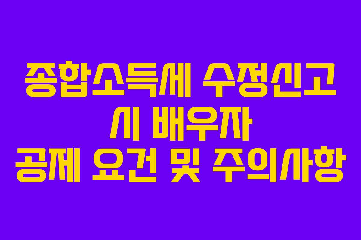 종합소득세-수정신고-시-배우자-공제-요건-및-주의사항