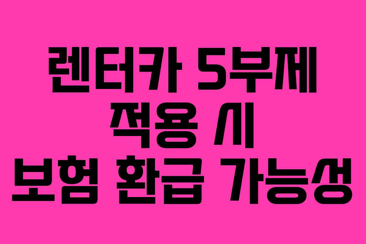 렌터카-5부제-적용-시-보험-환급-가능성