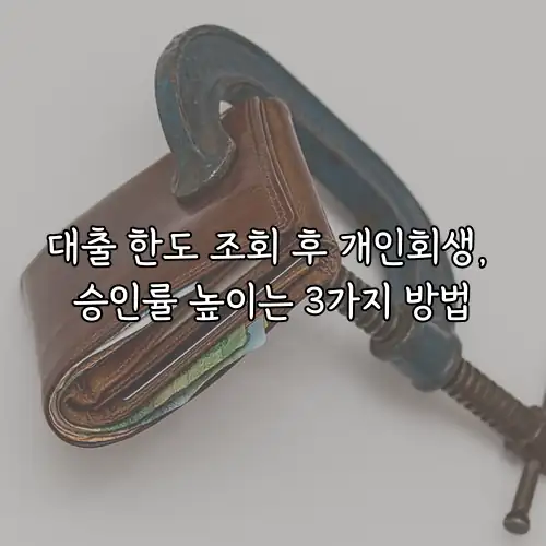 대출 한도 조회 후 개인회생, 승인률 높이는 3가지 방법