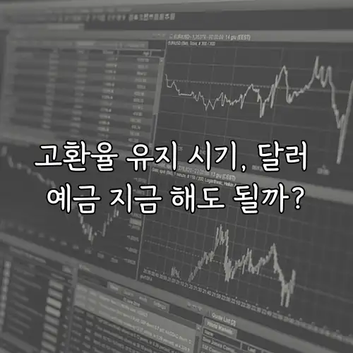 고환율 유지 시기, 달러 예금 지금 해도 될까?