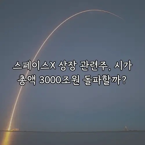 스페이스X 상장 관련주, 시가총액 3000조원 돌파할까?