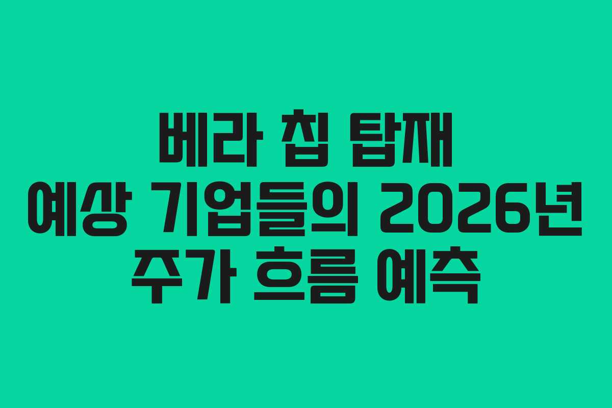 베라-칩-탑재-예상-기업들의-2026년-주가-흐름-예측
