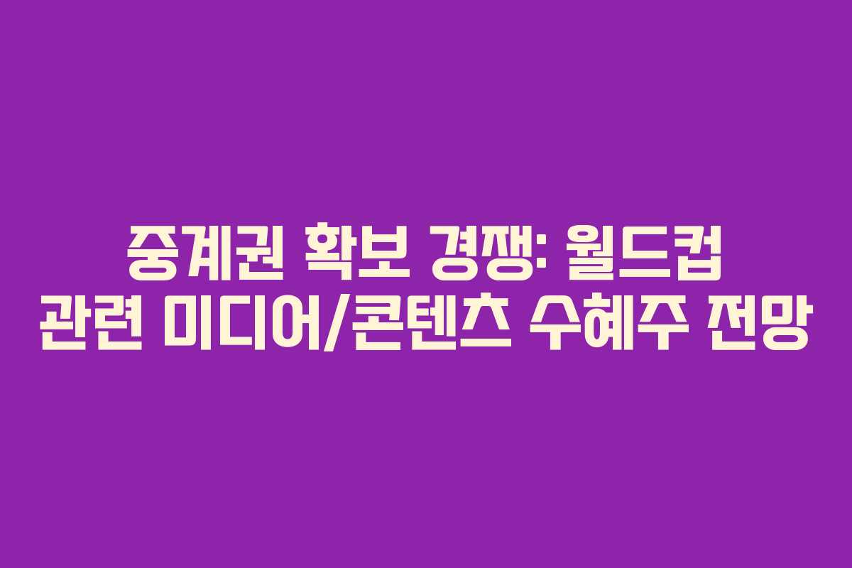 중계권-확보-경쟁-월드컵-관련-미디어콘텐츠-수혜주-전망