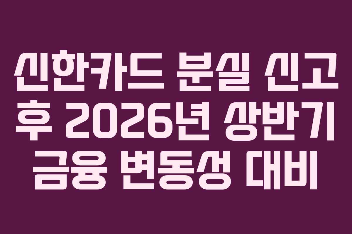 신한카드-분실-신고-후-2026년-상반기-금융-변동성-대비