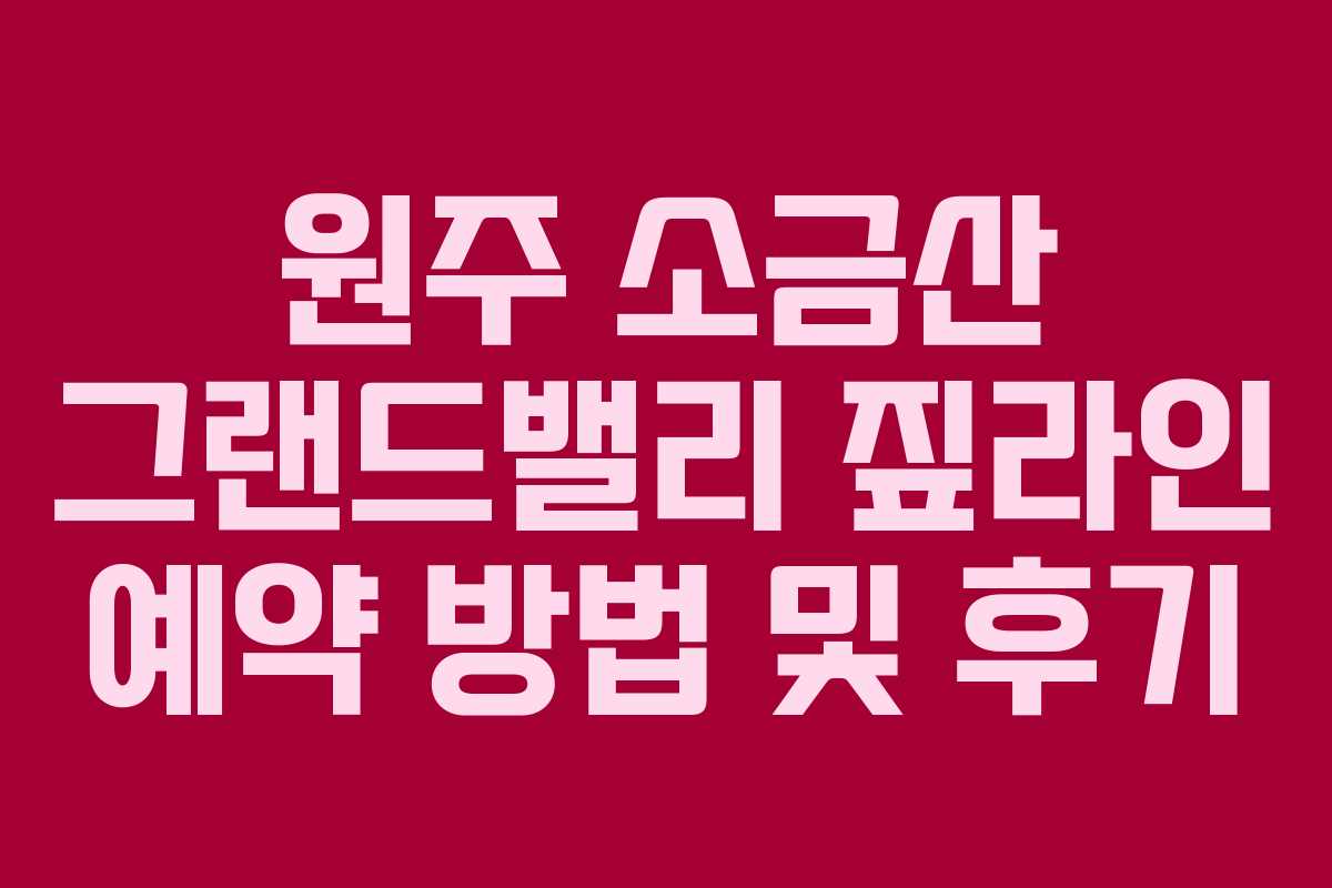 원주-소금산-그랜드밸리-짚라인-예약-방법-및-후기