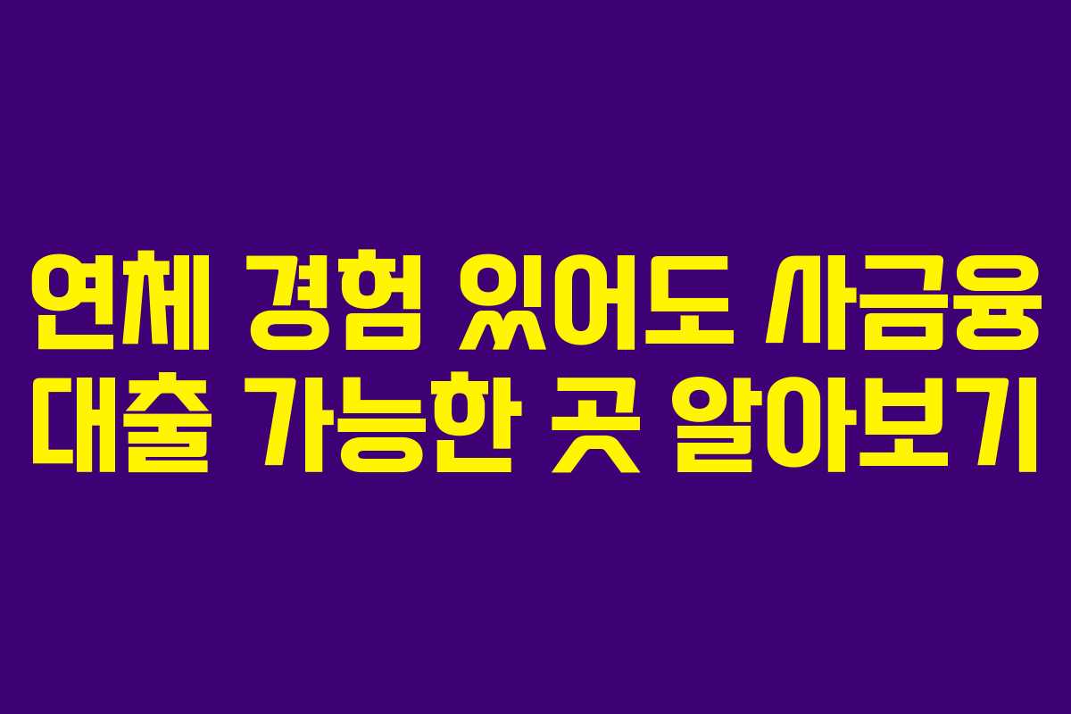 연체-경험-있어도-사금융-대출-가능한-곳-알아보기