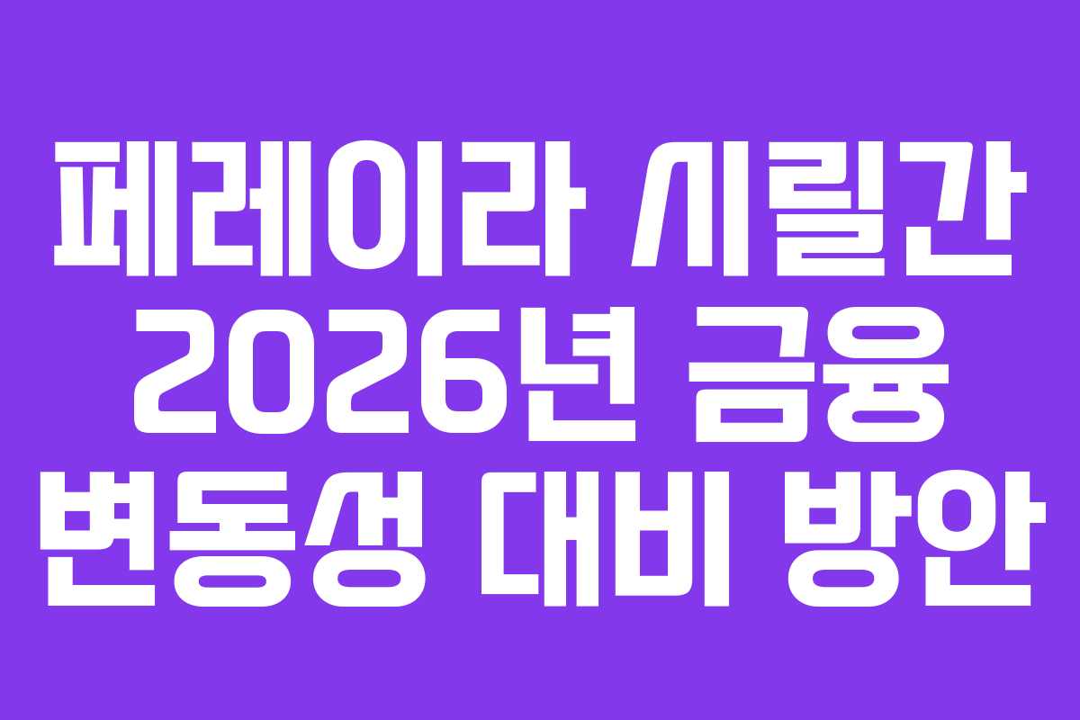 페레이라-시릴간-2026년-금융-변동성-대비-방안